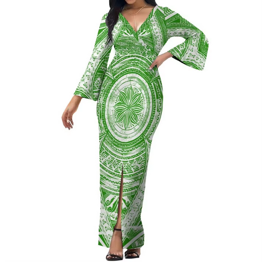 Robe longue tapa futunien