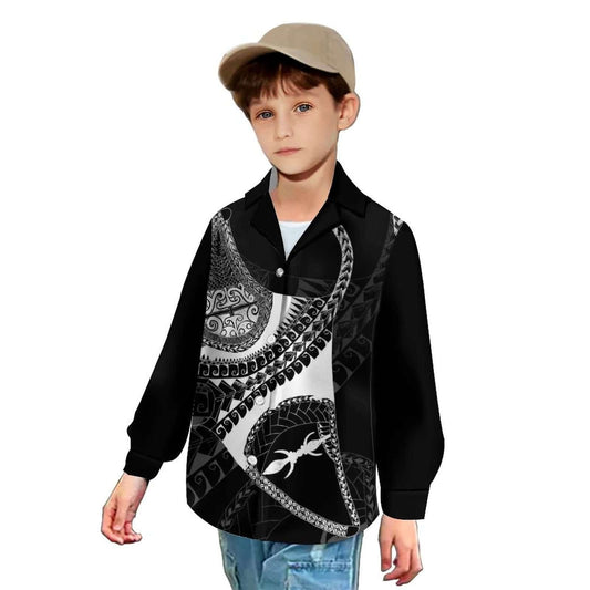 Chemise enfant manches longues art polynésien(6)