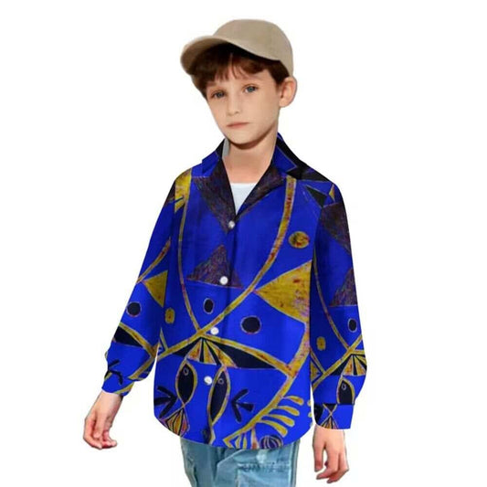 Chemise enfant manches longues art polynésien(7)