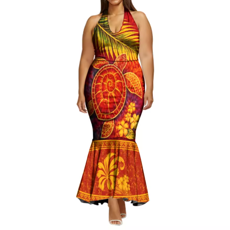 Robe tropical dos nu.