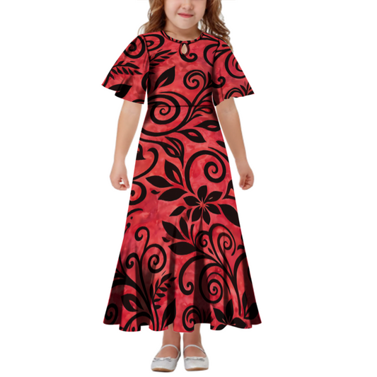 Robe longue fille tribal