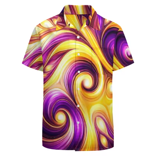 Chemise homme motif polynésien.
