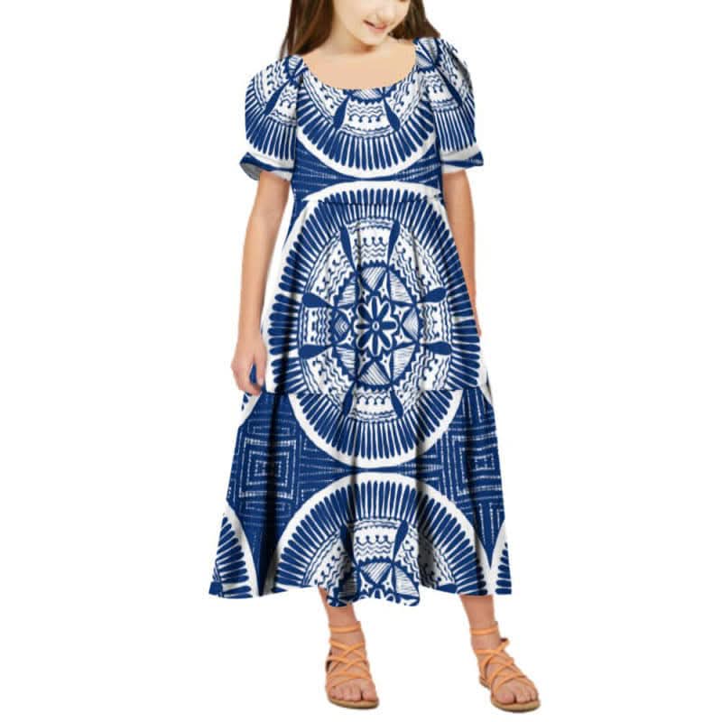 Robe longue fille mode tribal