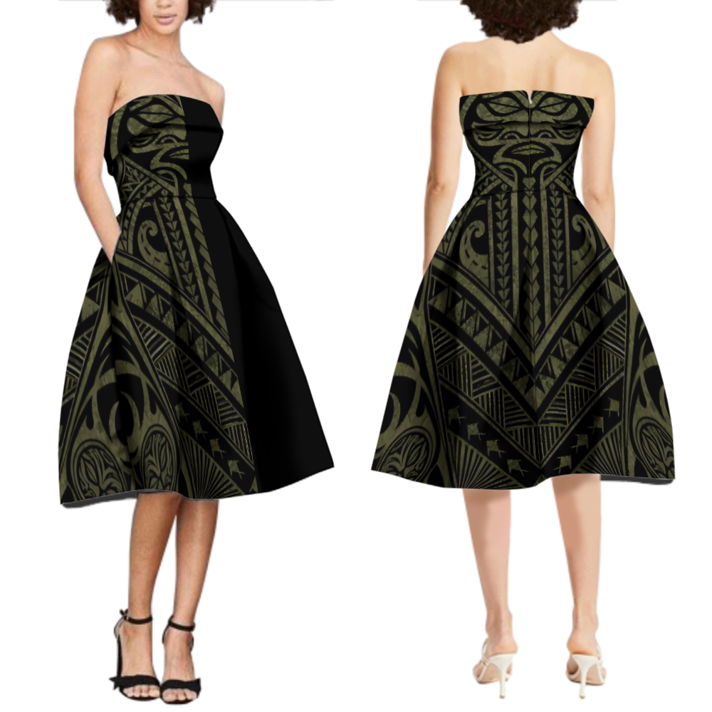 Robe bustier tribal.
