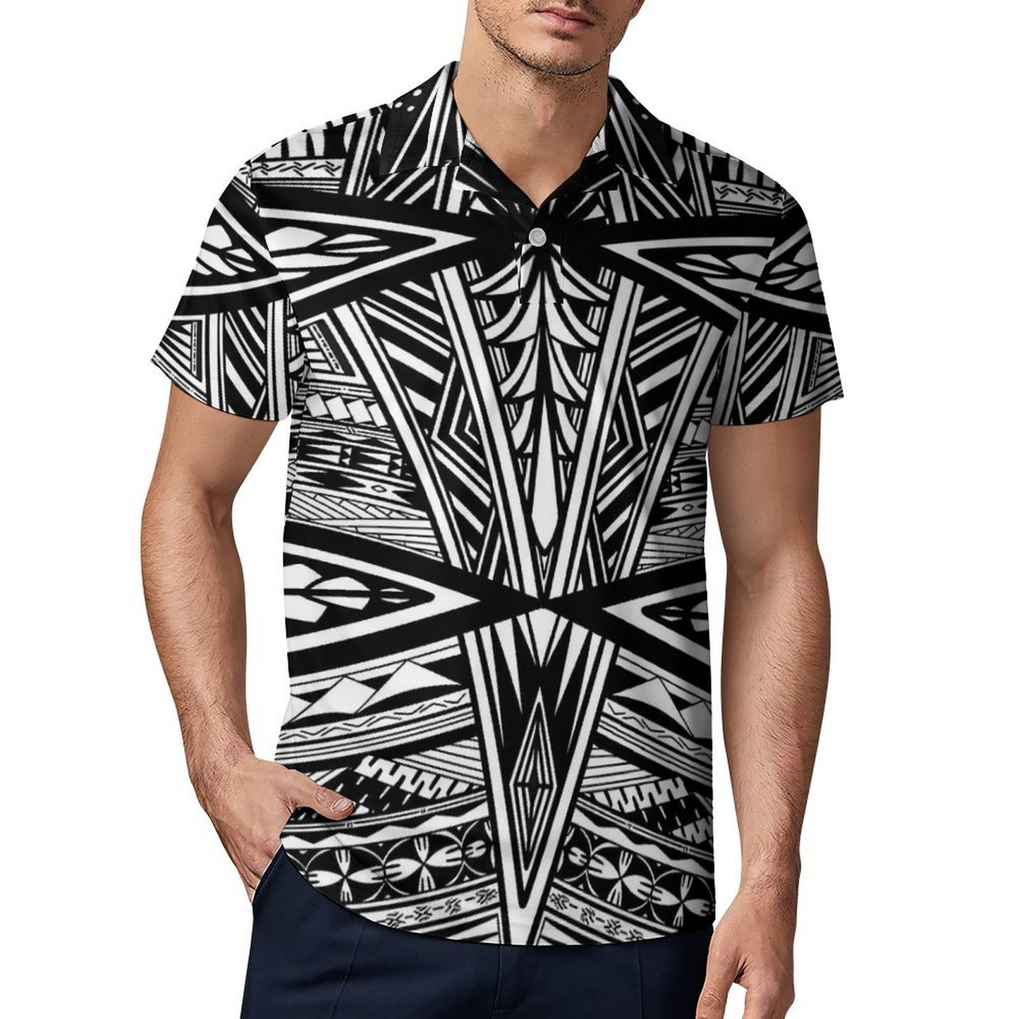 Polo homme tribal