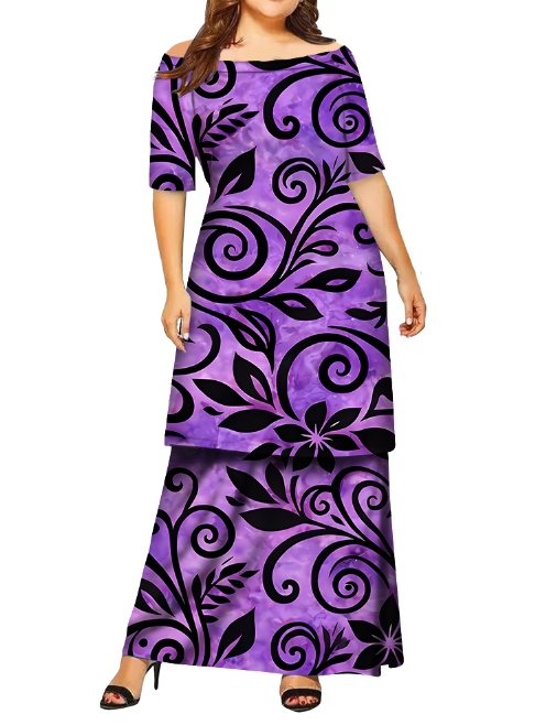 Ensemble femme art polynésien.