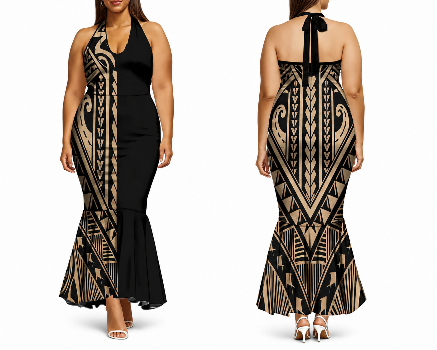 Robe longue femme tribal polynésien