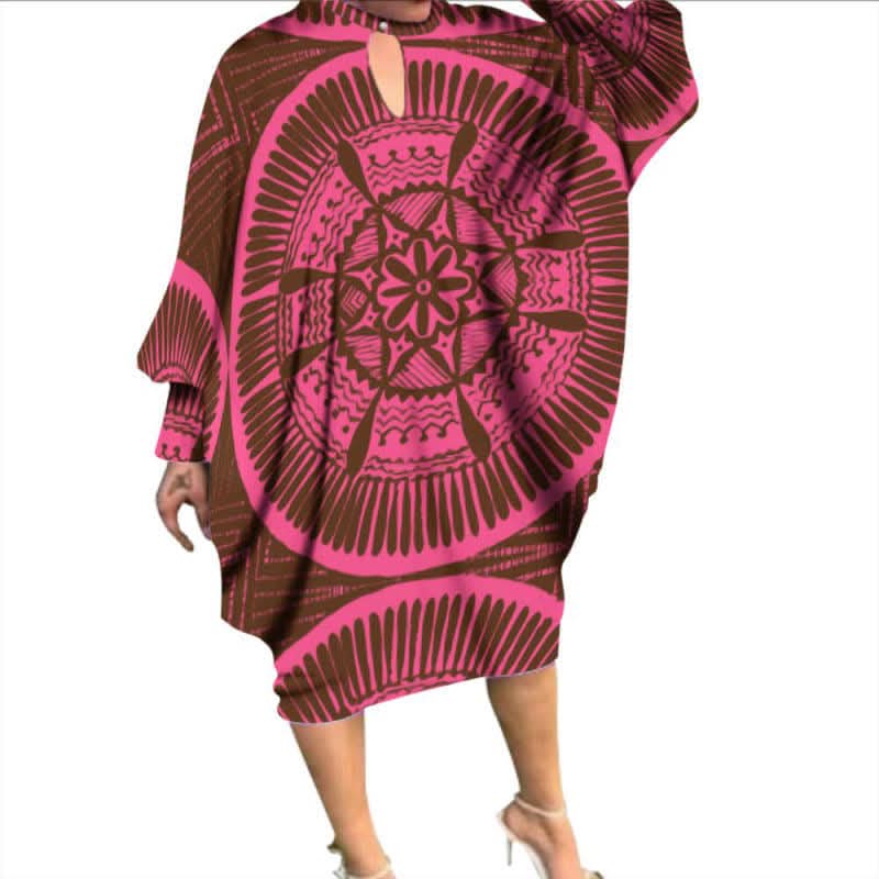 Robe caftan motif tapa