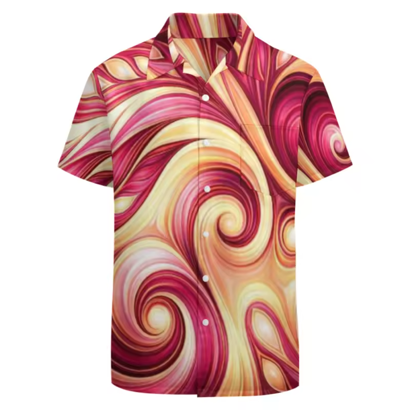Chemise homme motif polynésien.