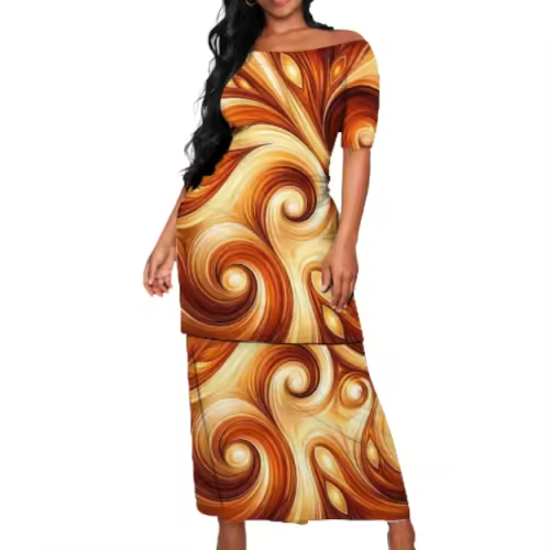 Ensemble femme motif polynésien