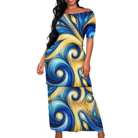 Ensemble femme motif polynésien