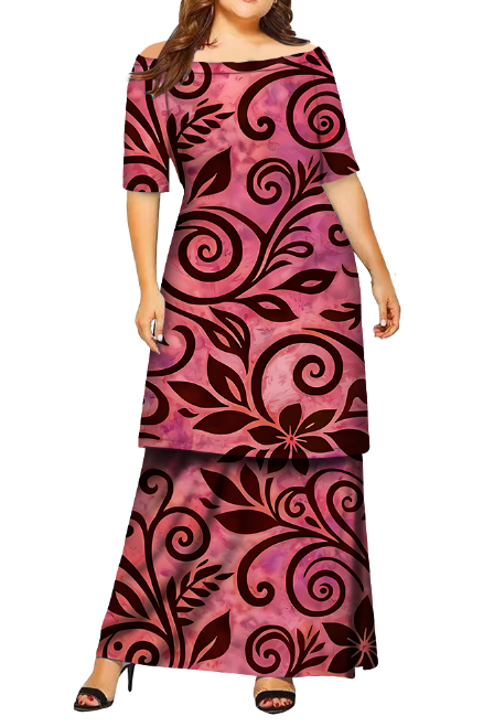 Ensemble femme art polynésien.