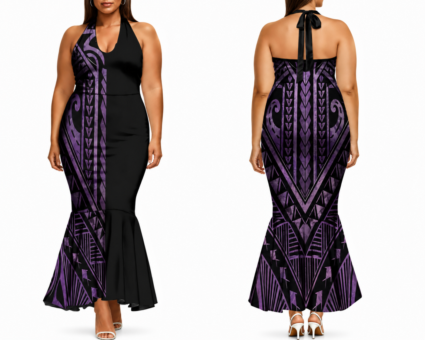 Robe longue femme tribal polynésien