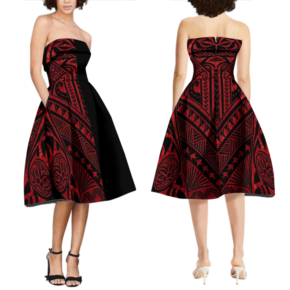 Robe bustier tribal.