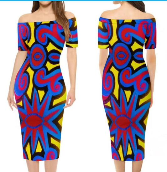 Robe courte tribal