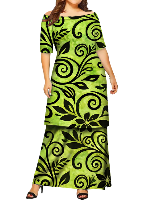 Ensemble femme art polynésien.