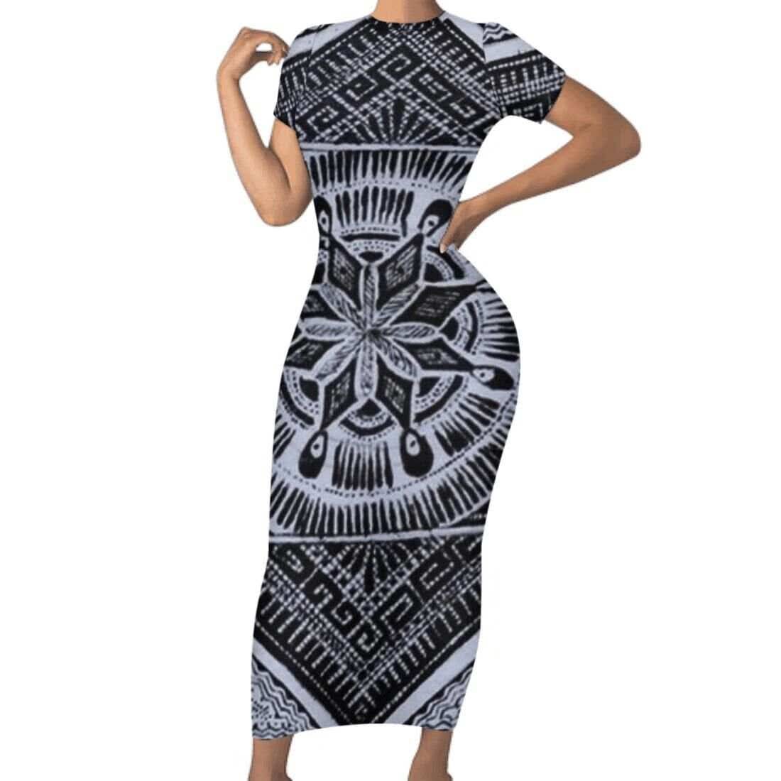 Robe longue tapa futunien