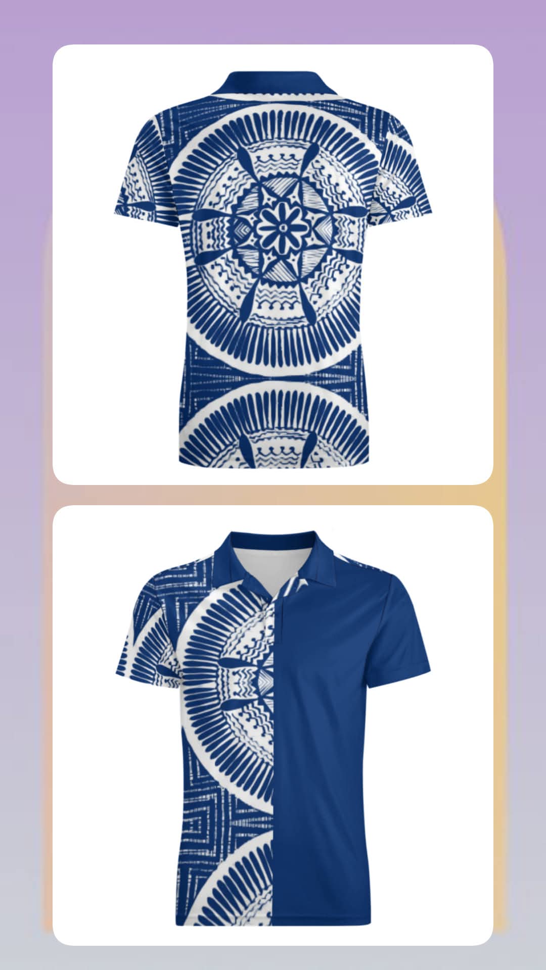 Polo homme tribal