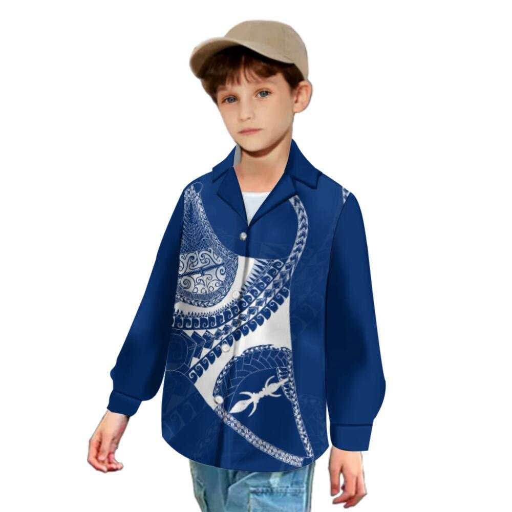 Chemise enfant manches longues art polynésien(6)