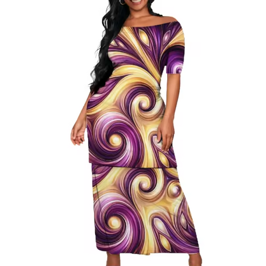 Ensemble femme motif polynésien