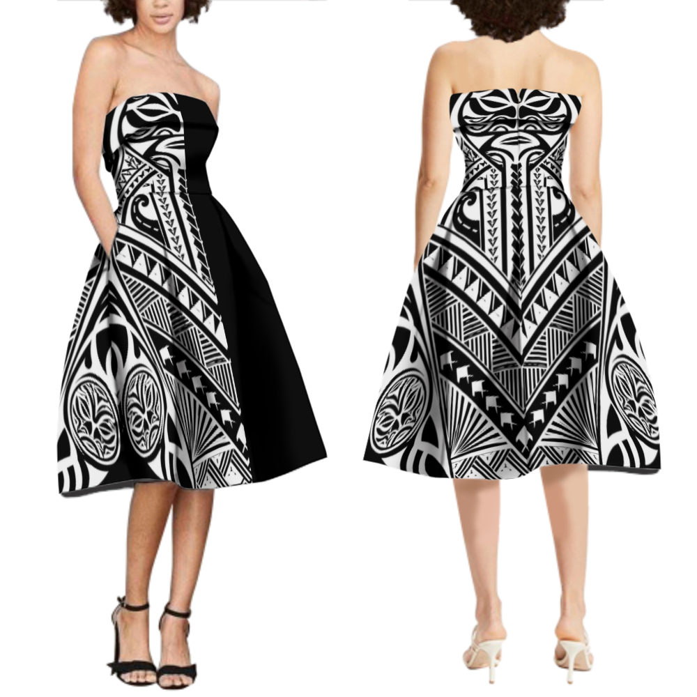 Robe bustier tribal.