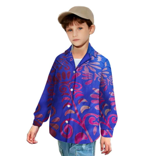 Chemise enfant manches longues art polynésien(5)