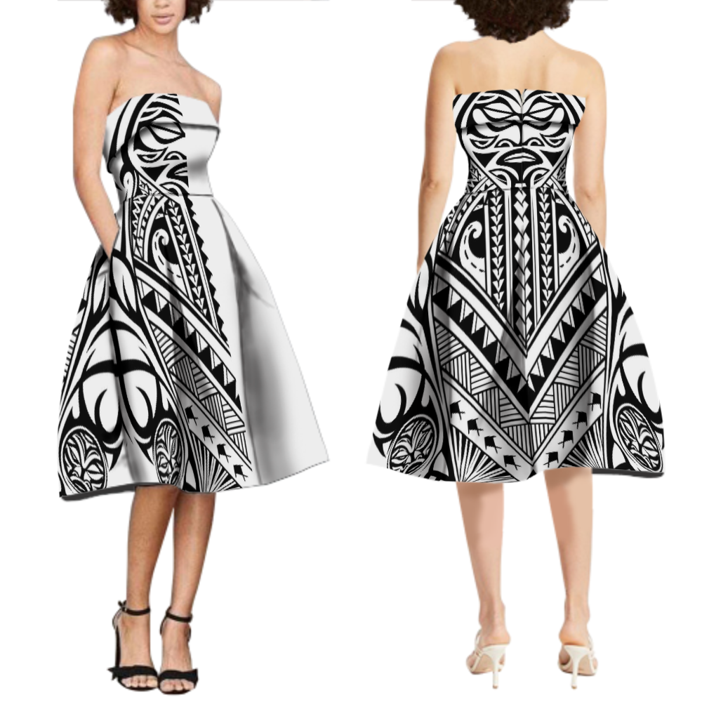 Robe bustier tribal.