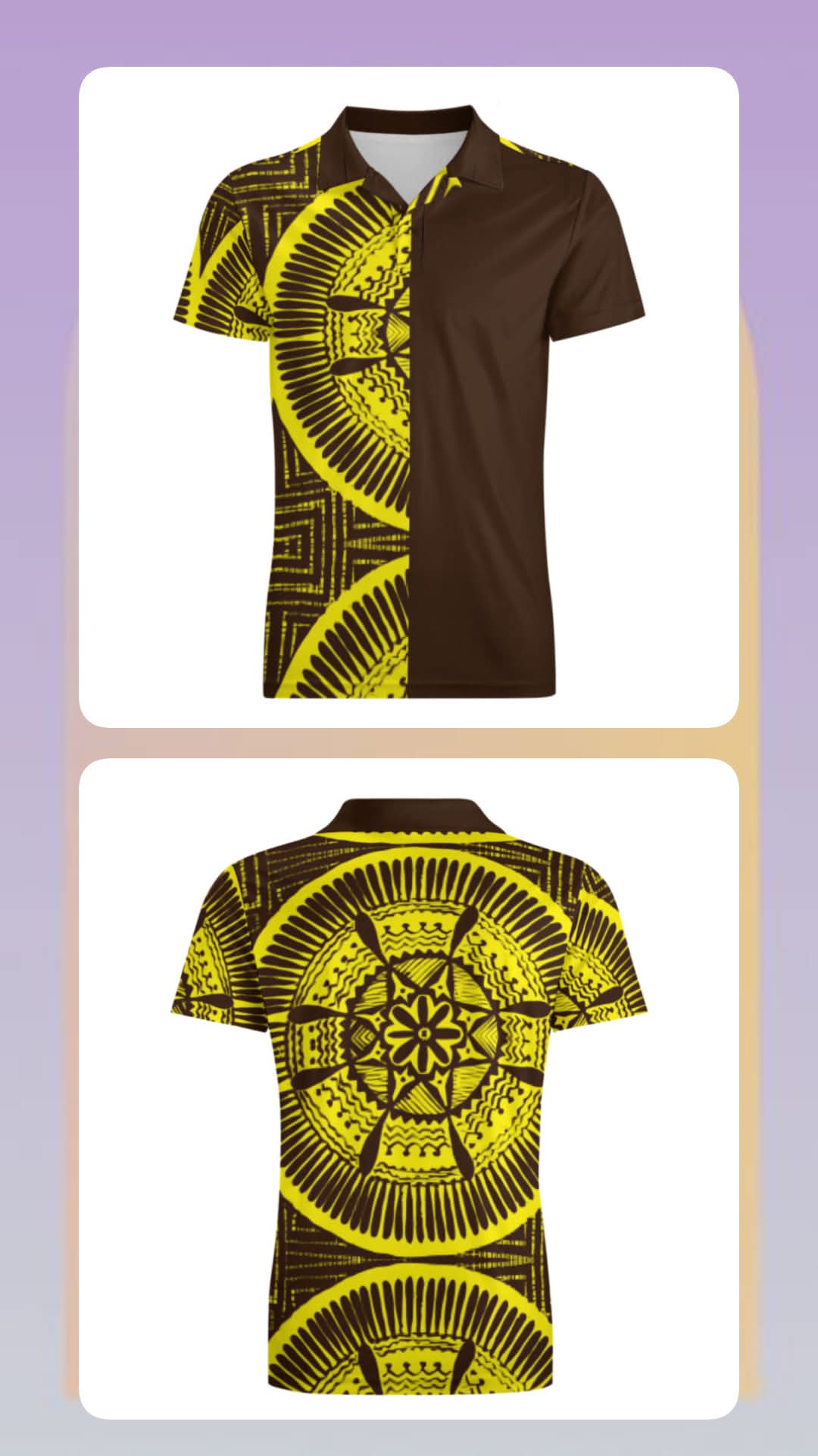 Polo homme tribal