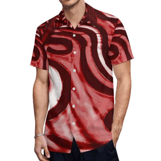 Chemise manches courtes art polynésien(3)