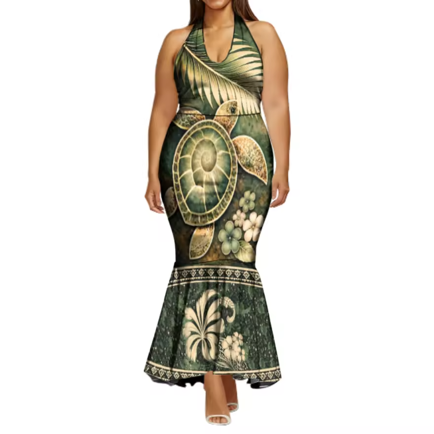 Robe tropical dos nu.