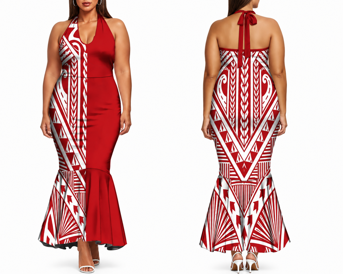 Robe longue femme tribal polynésien