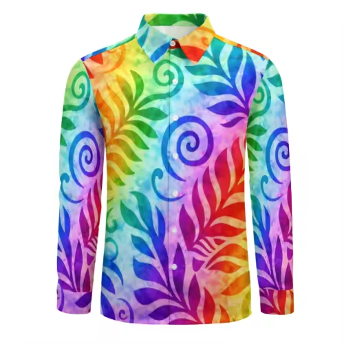 Chemise homme manches longues tribal.