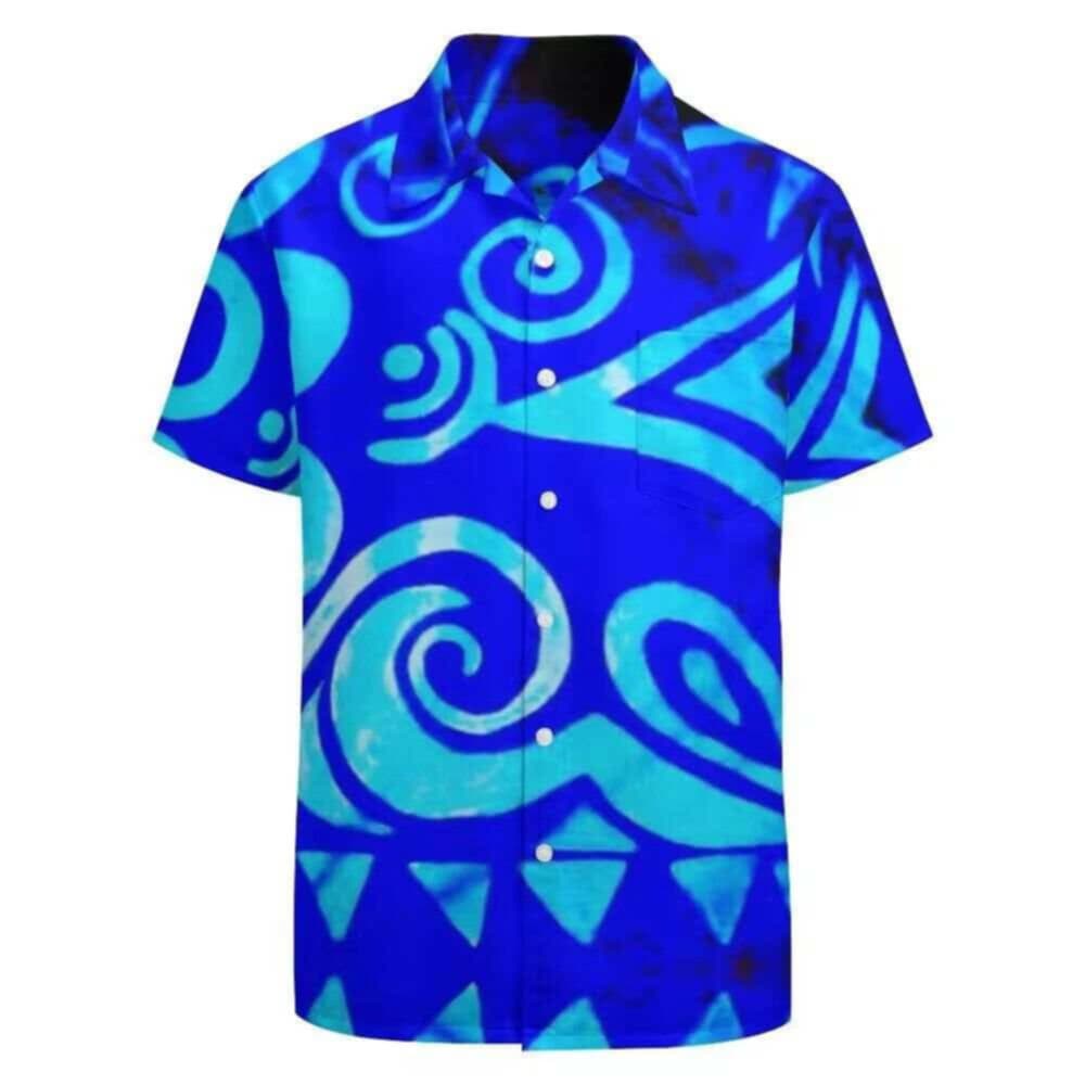 Chemise manches courtes art polynésien(4)
