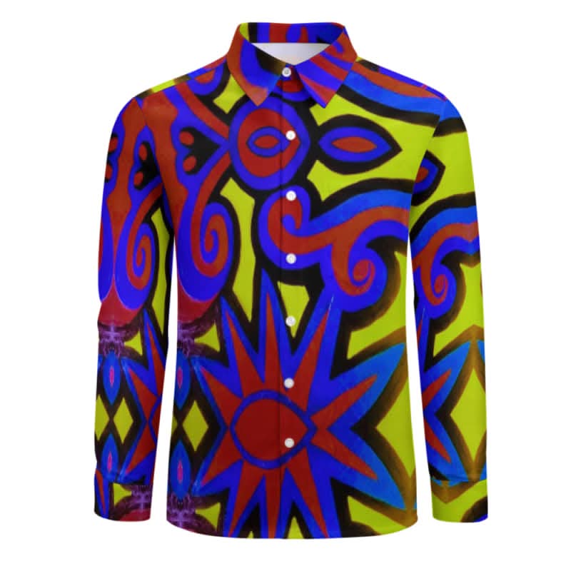 Chemise manches longues art polynésien.(2)