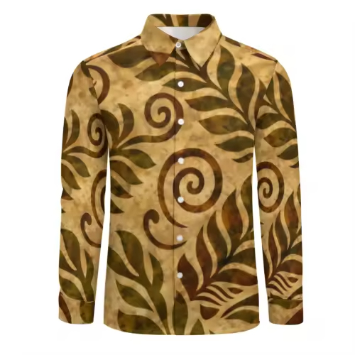 Chemise homme manches longues tribal.
