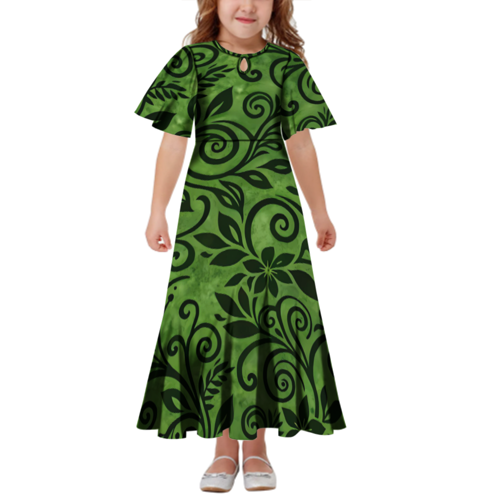 Robe longue fille tribal
