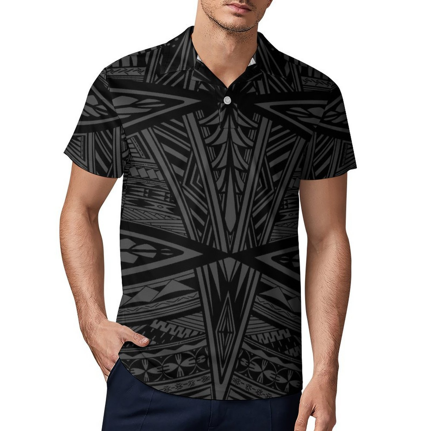 Polo homme tribal
