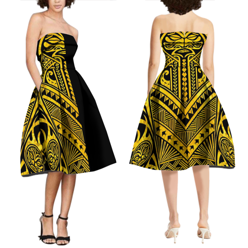 Robe bustier tribal.