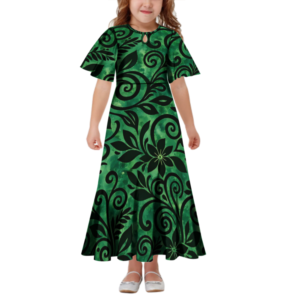 Robe longue fille tribal