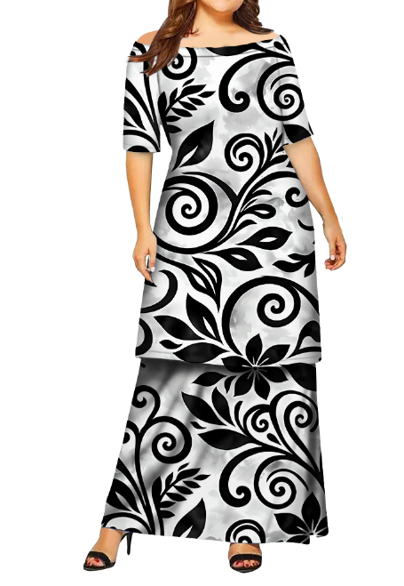 Ensemble femme art polynésien.