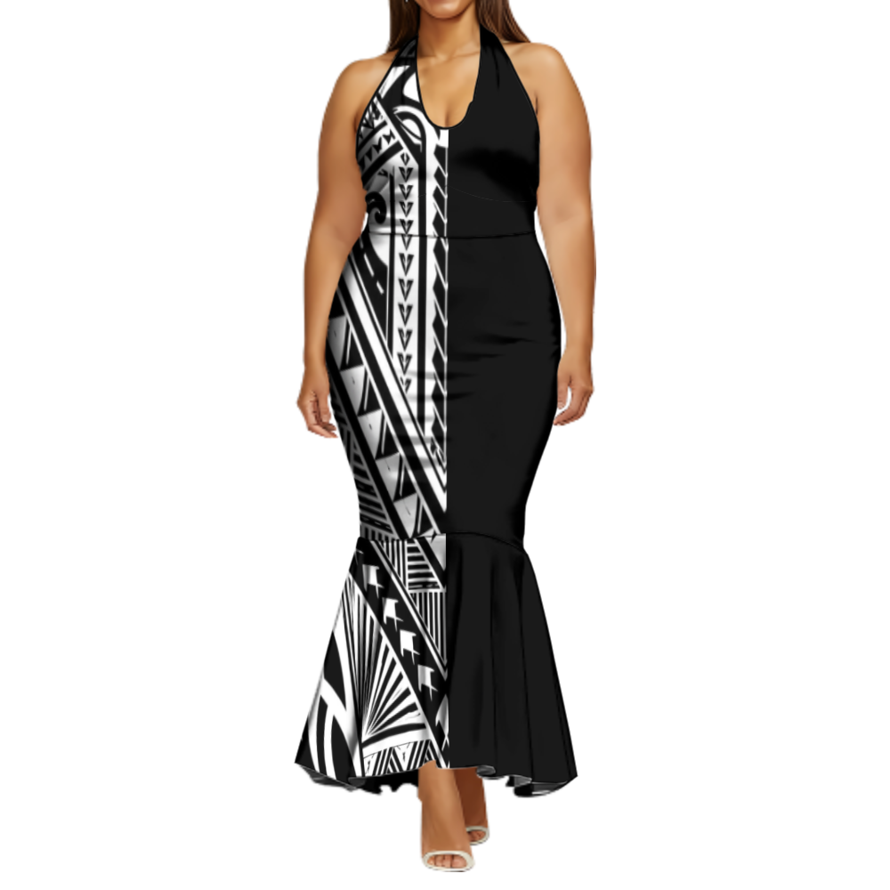 Robe longue femme tribal polynésien