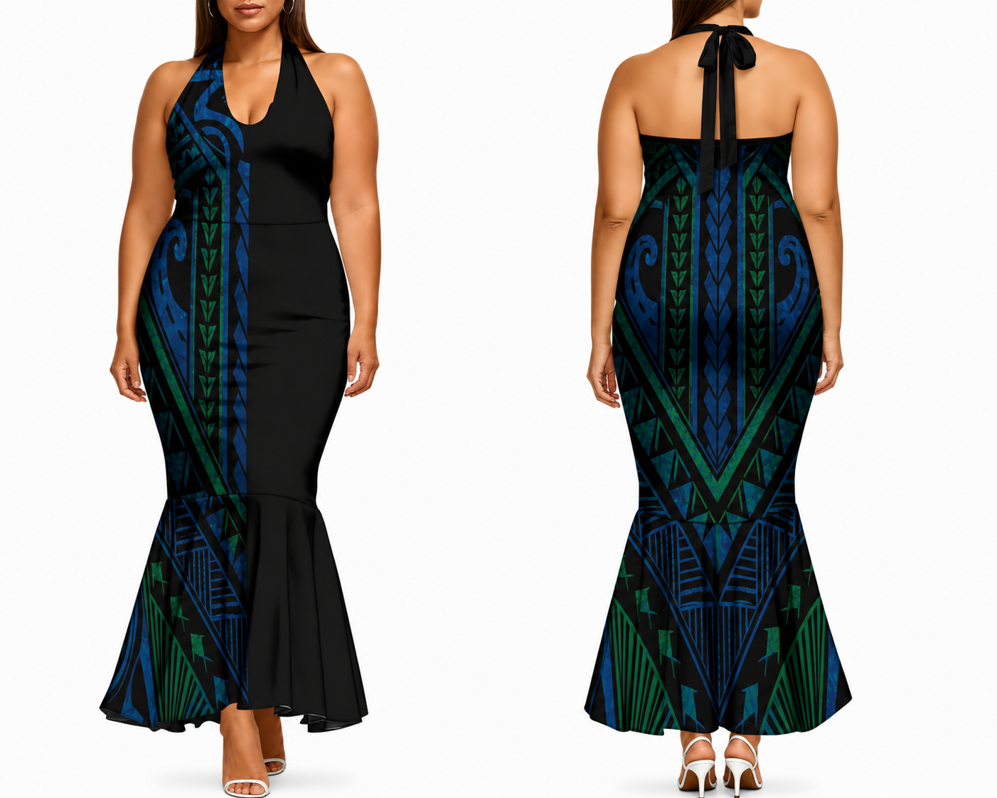 Robe longue femme tribal polynésien