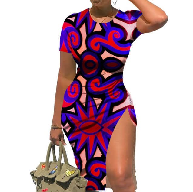 Robe courte tribal