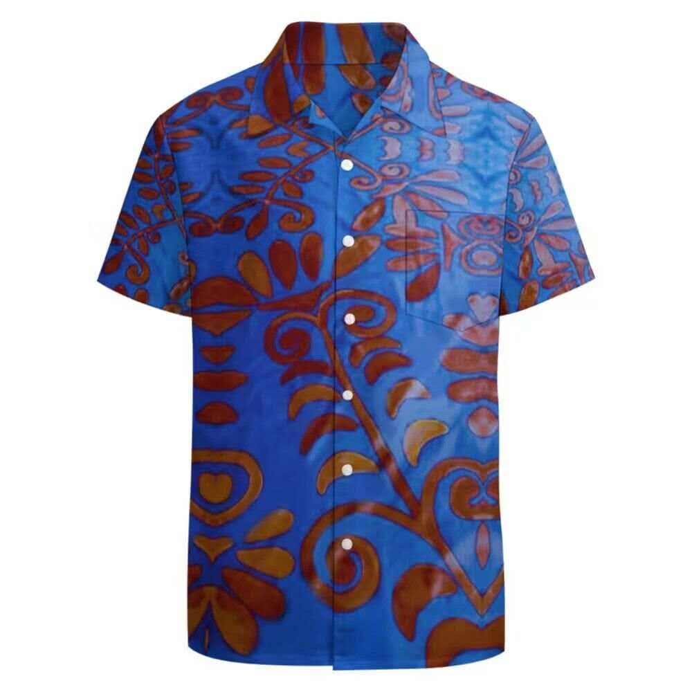 Chemise manches courtes homme art polynésien(5)