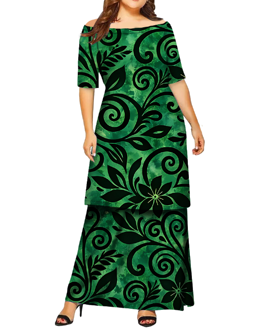Ensemble femme art polynésien.