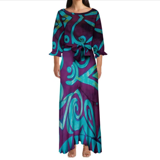 Robe longue motif tribal