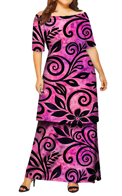Ensemble femme art polynésien.