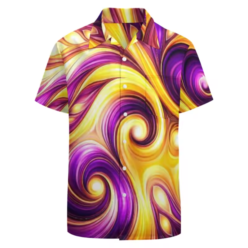 Chemise homme motif polynésien.