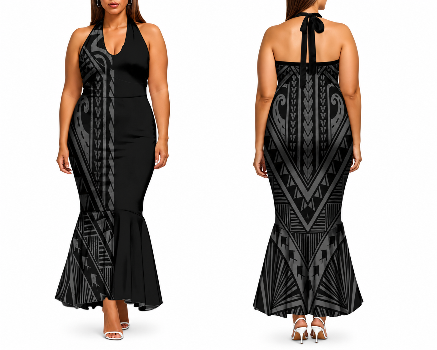 Robe longue femme tribal polynésien