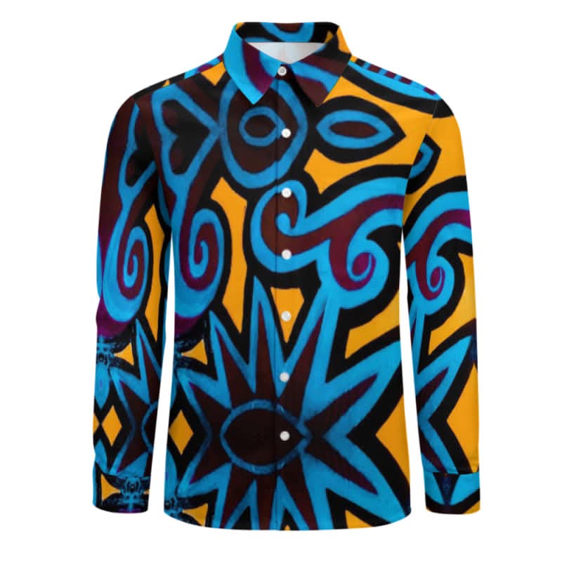 Chemise manches longues art polynésien.(2)